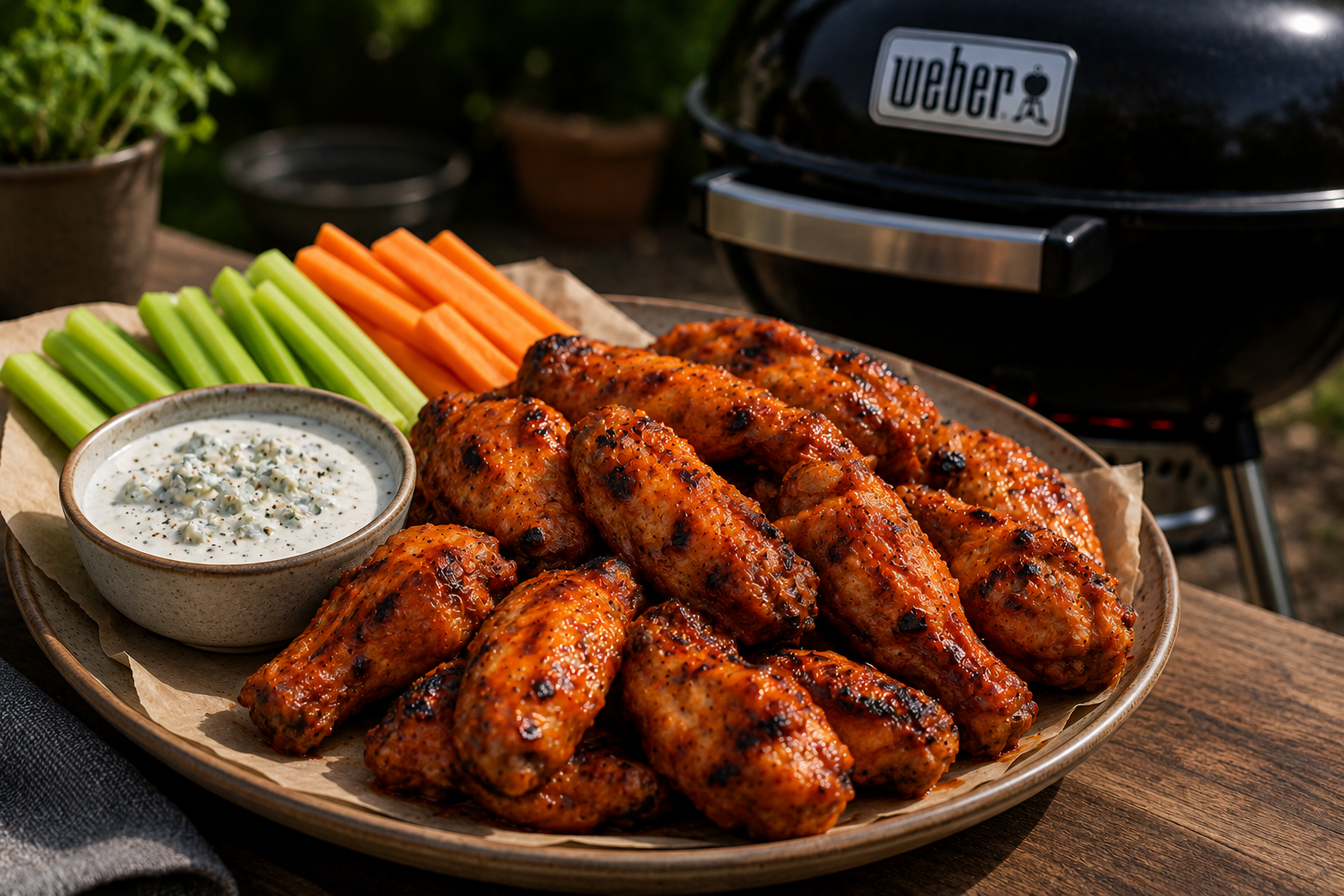 Buffalo Chicken Wings с домашен сос със синьо сирене
