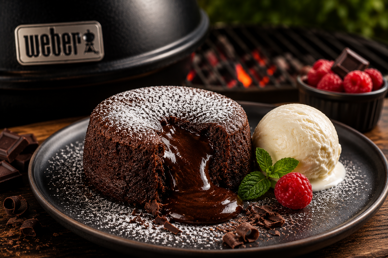 Chocolate Lava Cake на Weber